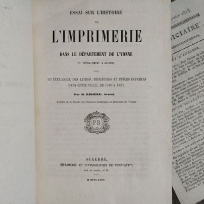 RIBIÈRE (Hippolyte), Essai sur l'histoire...