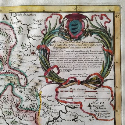 [Map of Burgundy]. CANTELLI (Giacomo). Governo...
