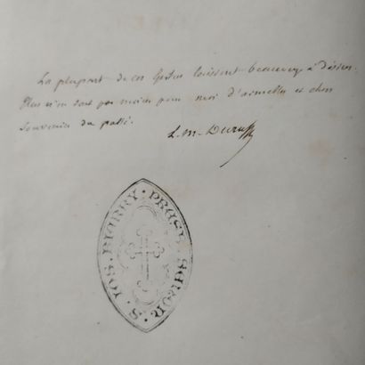 [Manuscript]. DURU (Louis-Maximilien). Epitres....