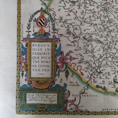 [Map. Burgundy]. [ORTELIUS (Abraham)]. Burgundiae...