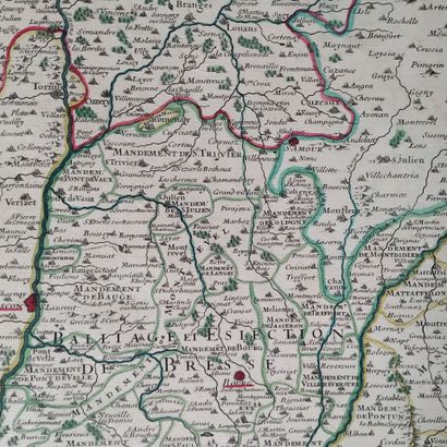 [Geographical map. Burgundy]. JAILLOT (Alexis-Hubert)....