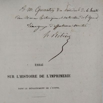 RIBIÈRE (Hippolyte), Essai sur l'histoire...