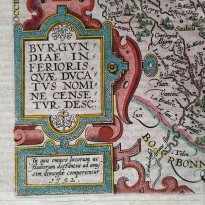 [Map of Burgundy]. [QUAD (Matthias) ; ORTELIUS...
