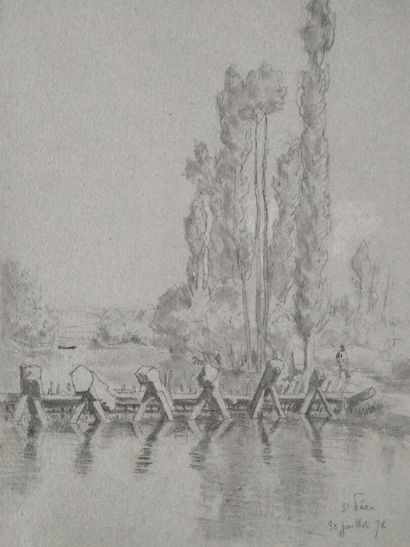 [Drawing. Burgundy]. GUILLON (Adolphe)
Set...