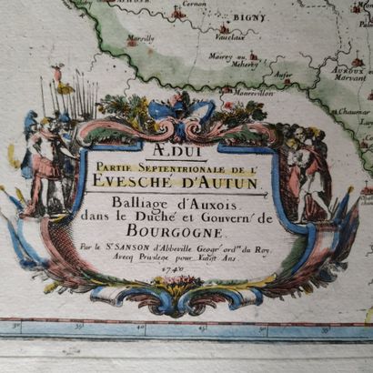 [Map of Burgundy]. SANSON (Nicolas). Aedui....