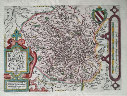 [Map of Burgundy]. [QUAD (Matthias) ; ORTELIUS...
