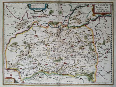 [Map of Burgundy]. HONDIUS (Josse), ed. Le...