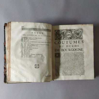 [Coutume. Bourgogne. 1717]. VILLERS (Philippe...