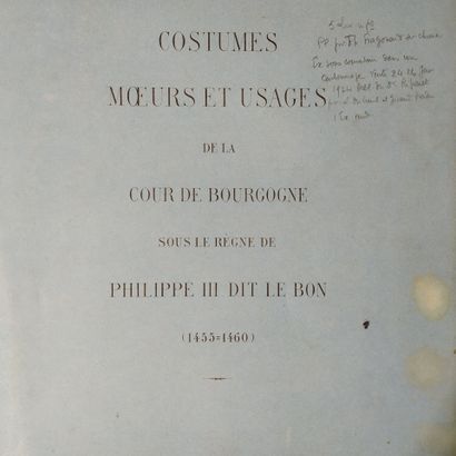 [Costume. Burgundy]. BASTARD D'ESTANG (Auguste...