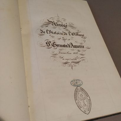 [Manuscript]. [Auxerre]. ABBREGÉ DE L'HISTOIRE...
