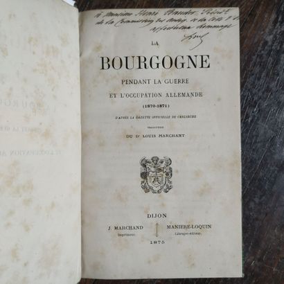 MARCHANT (Louis), trans. Burgundy during...