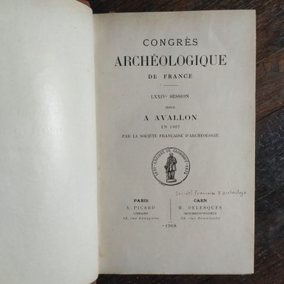 CONGRES ARCHEOLOGIQUE DE FRANCE. LXXIVe session...