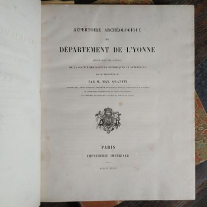 QUANTIN (Maximilien). Répertoire archéologique...
