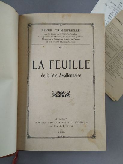 PARAT (Alexandre). La feuille de la vie avallonnaise....