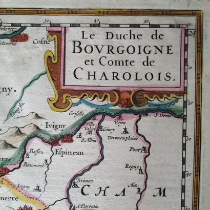 [Map of Burgundy]. HONDIUS (Josse), ed. Le...