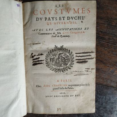 [Coutume. Nivernais. 1610]. LES COUSTUMES...