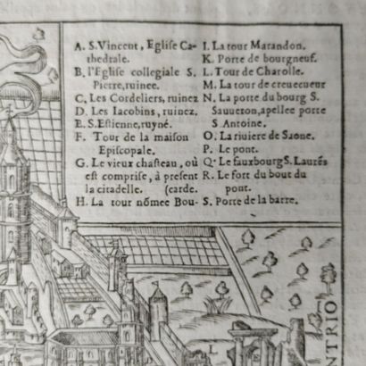 [Plan. Mâcon]. RANCUREL (Raymond). The town...