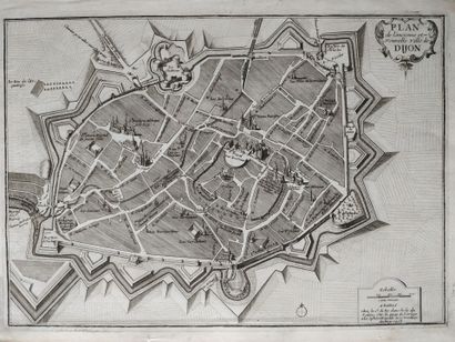 [Dijon map]. BREDIN (Everard). Diion [title...