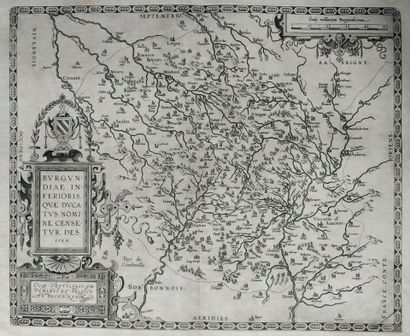 [Map. Burgundy]. [ORTELIUS (Abraham)]. Burgundiae...