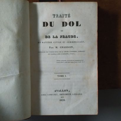 CHARDON (Olivier Jacques). Traité du dol...