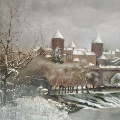 V. LECOUTAUX
Semur under the snow 
Oil on...