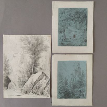 [Drawing. Burgundy]. GUILLON (Adolphe)
Set...