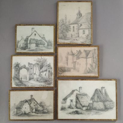 Victor PETIT (1817-1871)
Six regional landscapes...