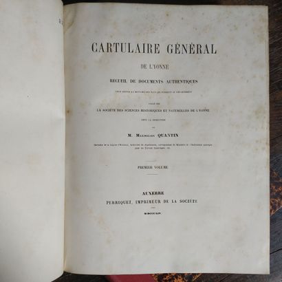 QUANTIN (Maximilien). Cartulaire général...