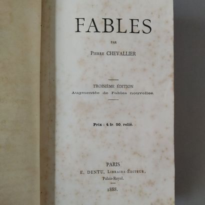 CHEVALLIER (Pierre). Fables. Paris, Dentu,...