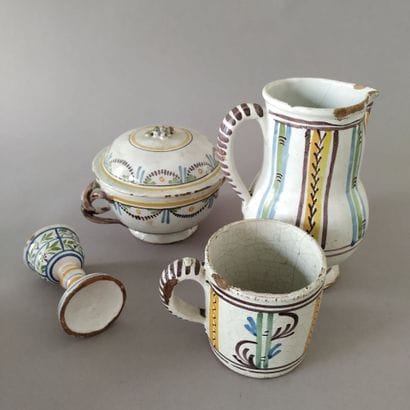 NEVERS, 18th and early 19th century
Earthenware...