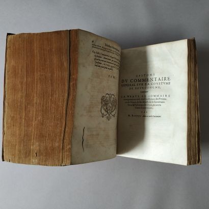 [Coutume. Bourgogne. 1632]. BOUVOT (J.);...