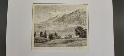 André JACQUES (1890-1960). Lake Annecy 1949...