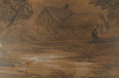 19th century school. Cottage by the River
Drawing...