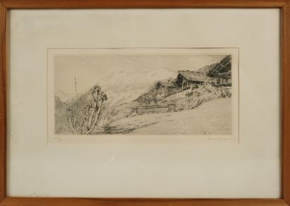 André JACQUES (1880-1960). Tarentaise Landscape...