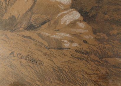 19th century school. Cottage by the River
Drawing...