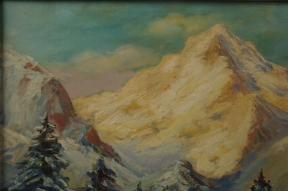 Guy LE FLORENTIN (20th century). Snow-covered...