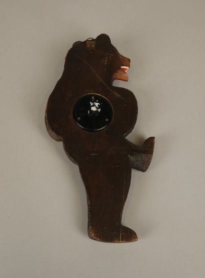 Carved barometer/thermometer bear 
H 30 ...