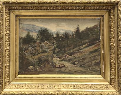 F. de LOCHE (19th century school). Alpine...