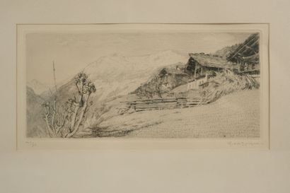 André JACQUES (1880-1960). Tarentaise Landscape...
