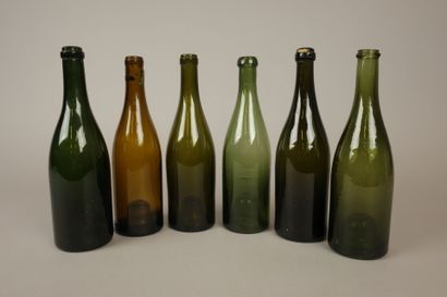 Six bottles, including two Champagne and...