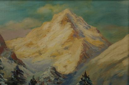 Guy LE FLORENTIN (20th century). Snow-covered...