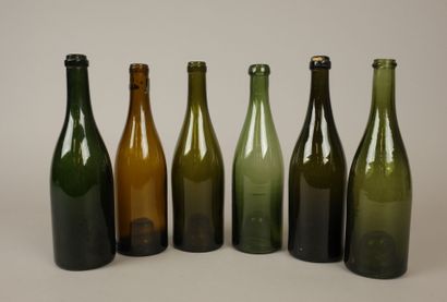 Six bottles, including two Champagne and...