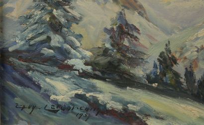 Guy LE FLORENTIN (20th century). Snow-covered...