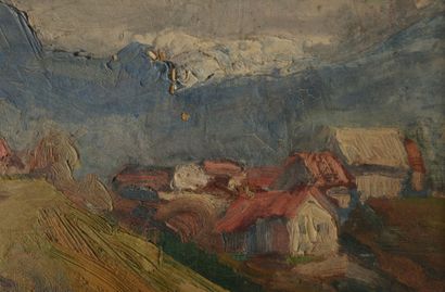 Paul MOSSU ( 1905-1987). Mountain village...