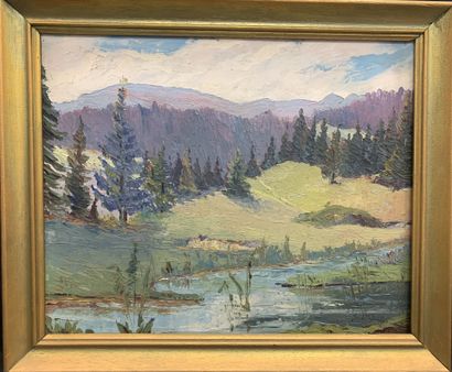 S. LARDIER (20th century school). The Doubs...