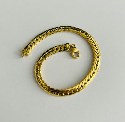 English-link bracelet in 18K (750/000) yellow...