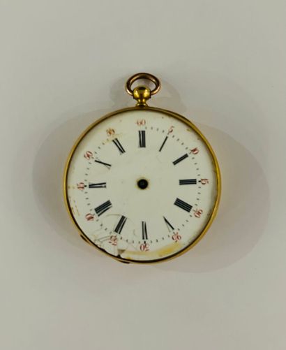 Pocket watch in 18K (750/000) yellow gold,...
