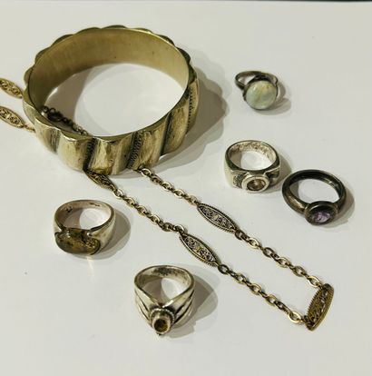Lot of silver jewelry 
Rings, gilded silver...