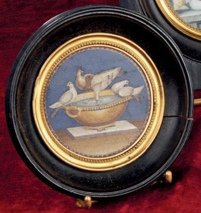 École ITALIENNE vers 1800
Quatre tourterelles...