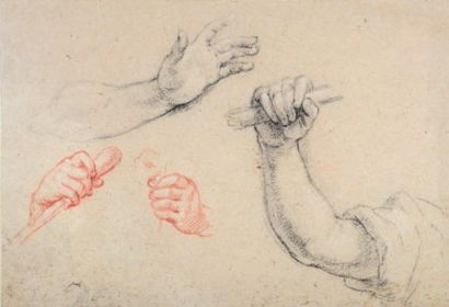 Charles DELAFOSSE (1636-1716)
Etudes de mains...